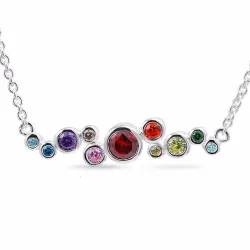 mehrfarbigem Halskette aus Silber - Bubbly Twist