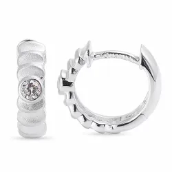 12 mm Zirkon Kreole in Silber