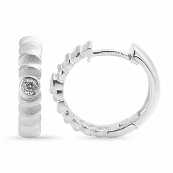 16 mm Zirkon Kreole in Silber