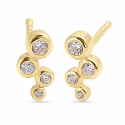 Zirkon Ohrringe in vergoldetem Silber - Bubbly Sparkle