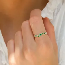 grünem Zirkon Ring aus Silber - Bubbly Twist