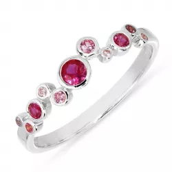 pink Zirkon Ring aus Silber