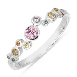 rosa Zirkon Ring aus Silber - Bubbly Twist
