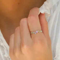 rosa Zirkon Ring aus Silber - Bubbly Twist