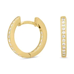 Zirkon Kreole in vergoldetem Silber