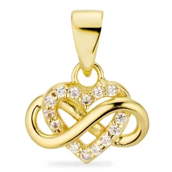infinity Zirkon Anhänger aus vergoldetem Sterlingsilber