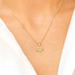 infinity Zirkon Anhänger aus vergoldetem Sterlingsilber