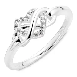 infinity Zirkon Ring aus Silber
