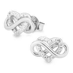 infinity Zirkon Ohrstecker in Silber
