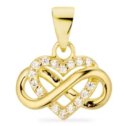 infinity Zirkon Anhänger aus vergoldetem Sterlingsilber