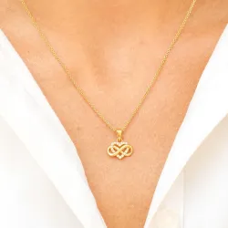 infinity Zirkon Anhänger aus vergoldetem Sterlingsilber
