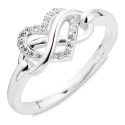 infinity Zirkon Ring aus Silber