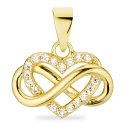 infinity Zirkon Anhänger aus vergoldetem Sterlingsilber