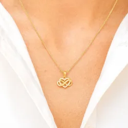 infinity Zirkon Anhänger aus vergoldetem Sterlingsilber
