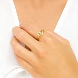 infinity Zirkon Ring aus vergoldetem Sterlingsilber