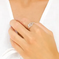 infinity Zirkon Ring aus Silber