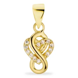 infinity Zirkon Anhänger aus vergoldetem Sterlingsilber