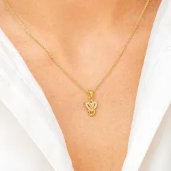 infinity Zirkon Anhänger aus vergoldetem Sterlingsilber