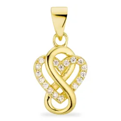 infinity Zirkon Anhänger aus vergoldetem Sterlingsilber