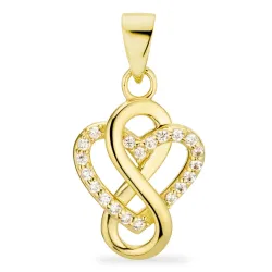 infinity Zirkon Anhänger aus vergoldetem Sterlingsilber
