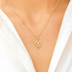 infinity Zirkon Anhänger aus vergoldetem Sterlingsilber