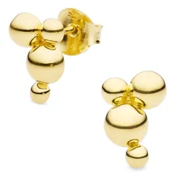 Kugel Ohrringe in vergoldetem Silber - Bubbly Pure