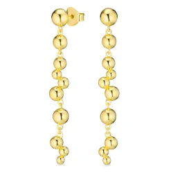 lange Ohrringe in vergoldetem Silber - Bubbly Pure