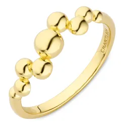 Kugel Ring aus vergoldetem Sterlingsilber - Bubbly Pure