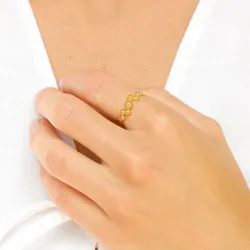 Kugel Ring aus vergoldetem Sterlingsilber - Bubbly Pure