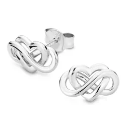 Herz infinity Ohrringe in Silber - Amoré