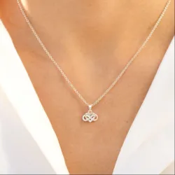 Herz infinity Anhänger aus vergoldetem Sterlingsilber - Amoré