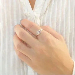 infinity Ring aus Silber - Amoré