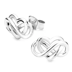 Herz infinity Ohrringe in Silber - Amoré