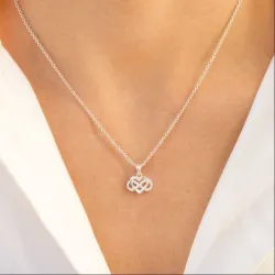 Herz infinity Anhänger aus Silber - Amoré