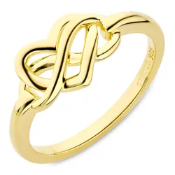 infinity Ring aus vergoldetem Sterlingsilber - Amoré