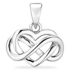 Herz infinity Anhänger aus Silber - Amoré