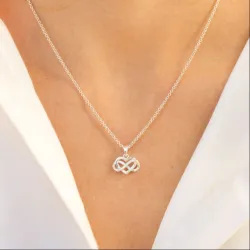 Herz infinity Anhänger aus Silber - Amoré