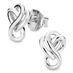 Herz infinity Ohrringe in Silber - Amoré