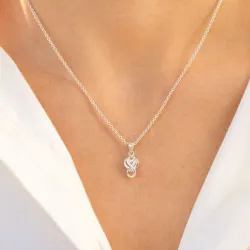 Herz infinity Anhänger aus Silber - Amoré