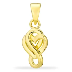 Herz infinity Anhänger aus vergoldetem Sterlingsilber - Amoré