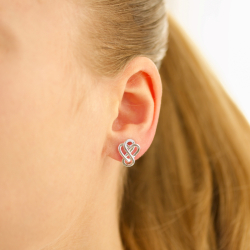Herz infinity Ohrringe in Silber - Amoré