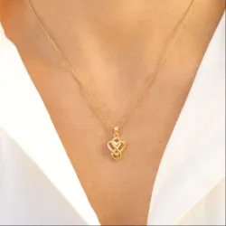 Herz infinity Anhänger aus vergoldetem Sterlingsilber - Amoré