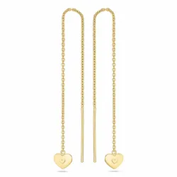 Herz Ohrhänger in vergoldetem Sterlingsilber