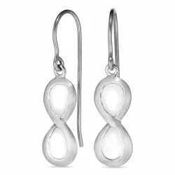 Infinity Mondstein Ohrringe in schwarzes rhodiniertes Silber