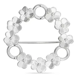 Blume Brosche in Silber