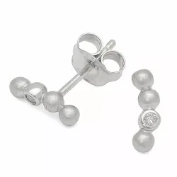 Kugel diamant ohrringe in silber mit diamanten