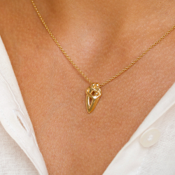 Mutter und Kind Anhänger aus vergoldetem Sterlingsilber