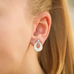 Tropfen Ohrclips in Silber