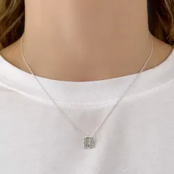 Geburtsblume Mai Maiglöckchen Anhänger aus Silber