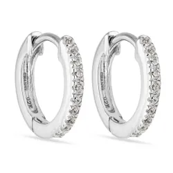 12 mm Zirkon Kreole in Silber